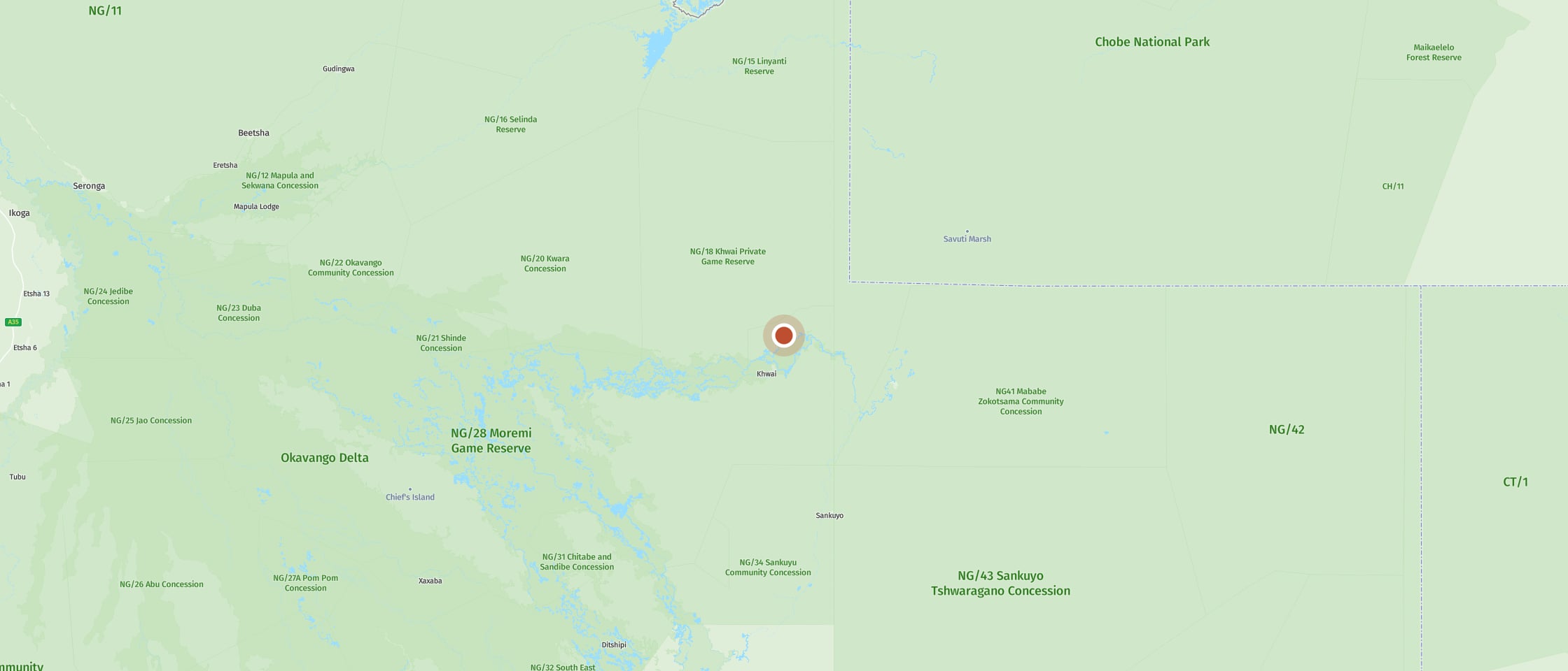 Karte: Mbudi Campsite