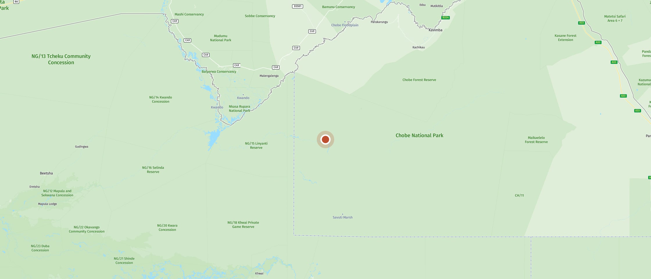 Karte: Savuti Campsite