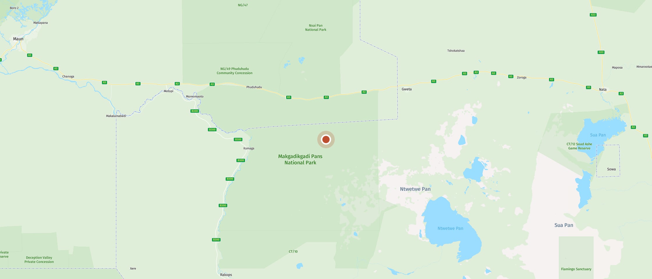 Karte: Njuca Hills Campsite