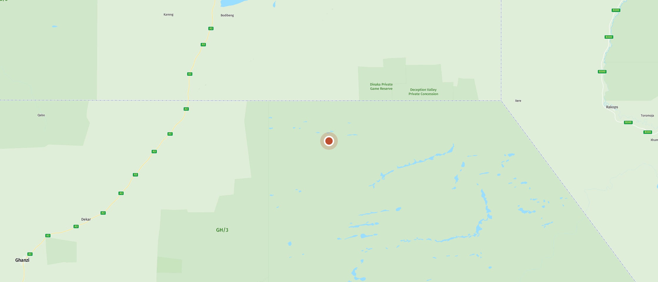 Karte: Motopi Campsite