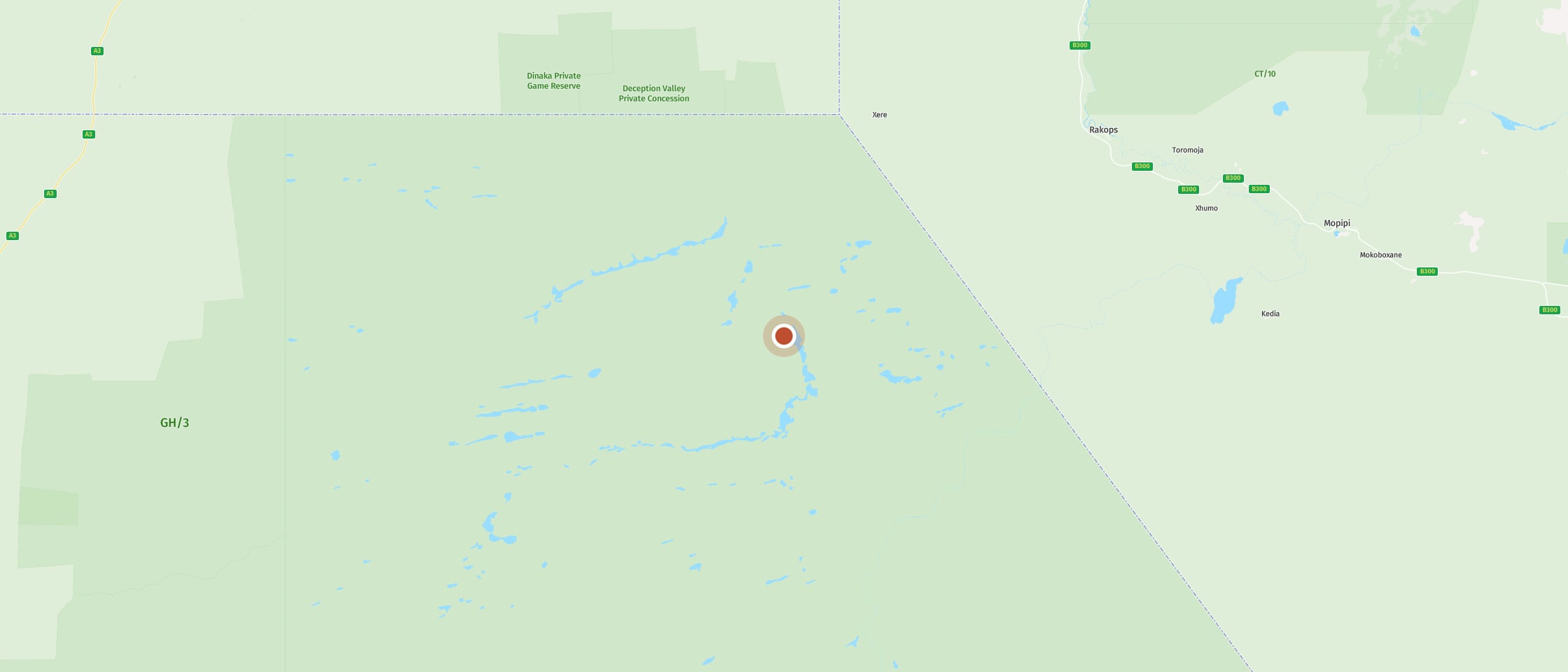 Map: Deception Valley Campsite