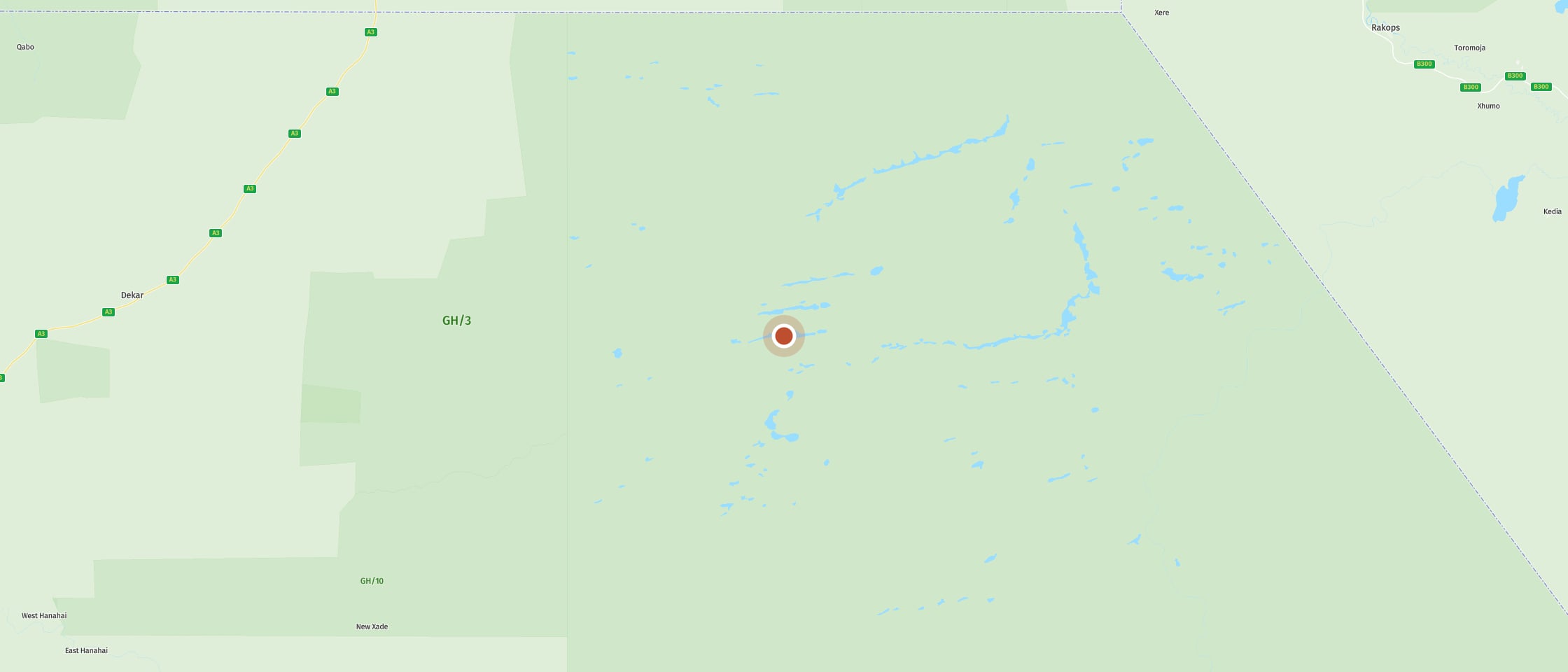 Karte: Phokoje Pan Campsite