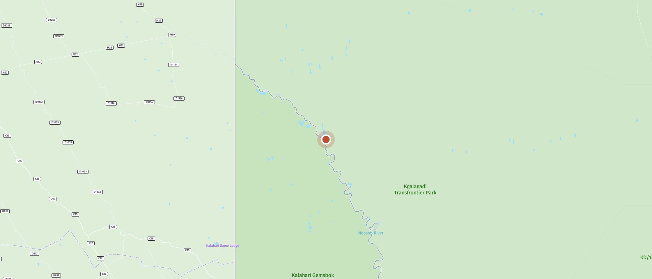Karte: Polentswa Campsite