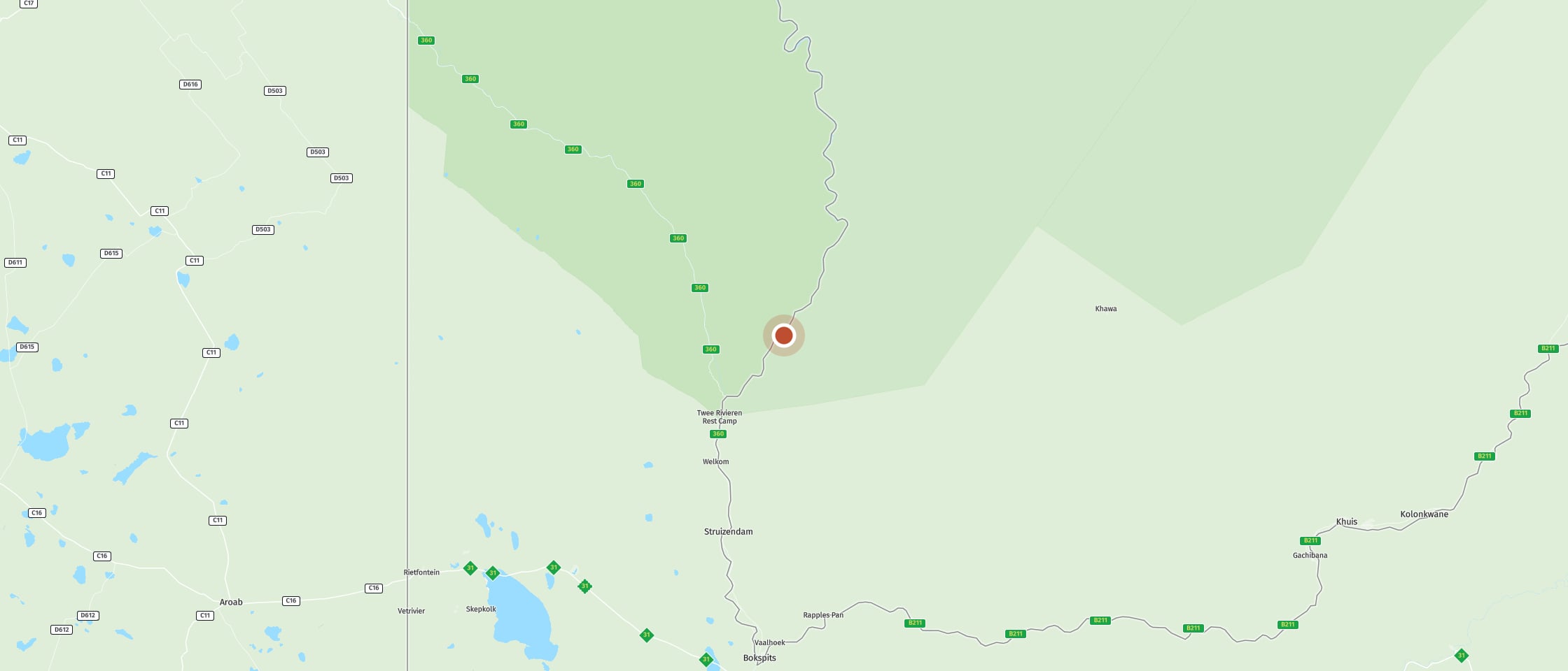 Karte: Rooiputs Campsite