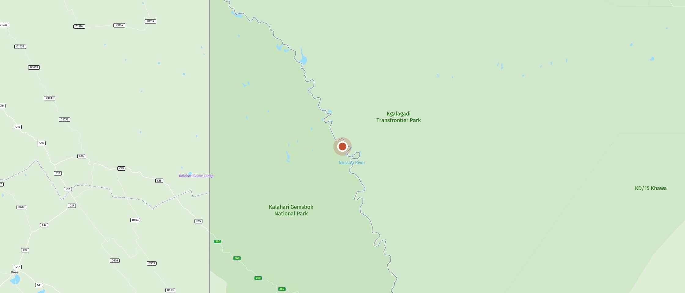 Karte: Nossob Campsite