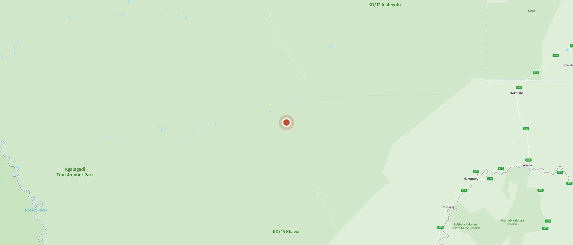 Karte: Mpayathutlwa Campsite