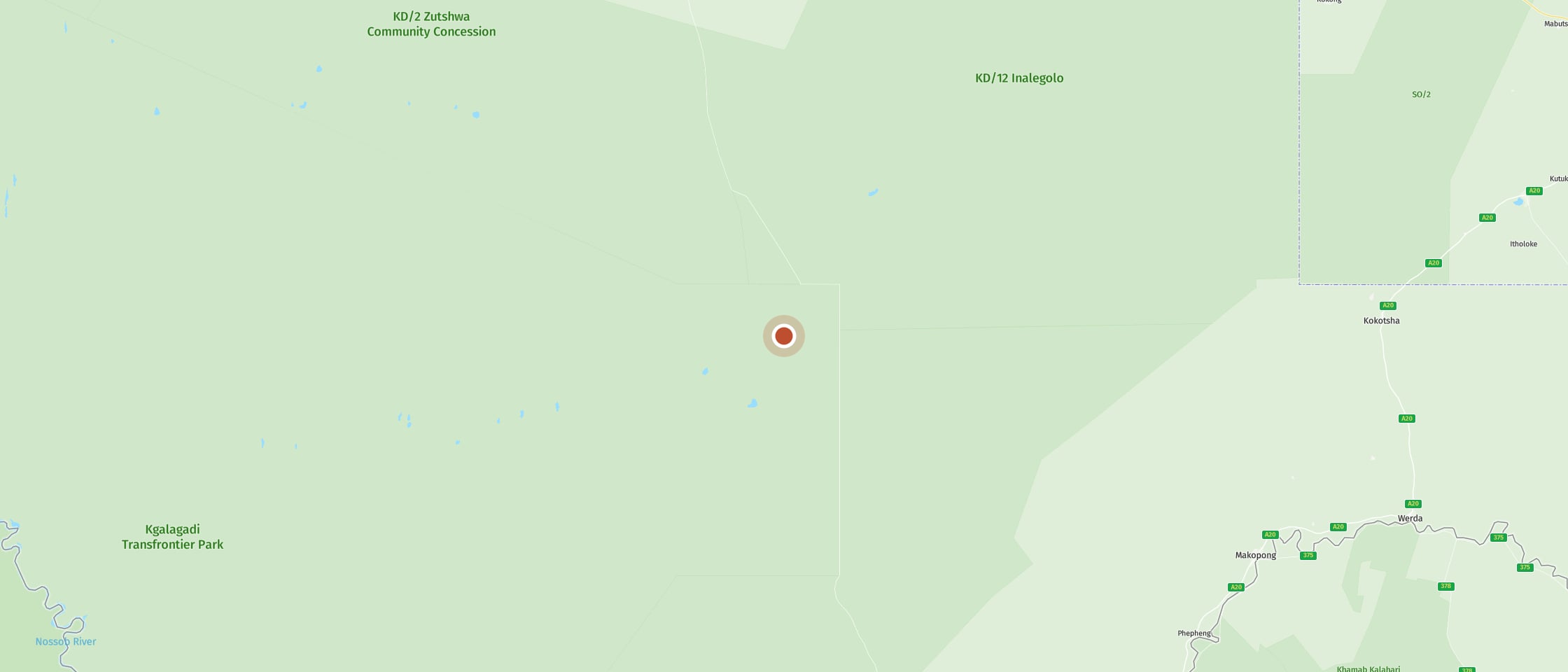 Karte: Lesholoago Campsite