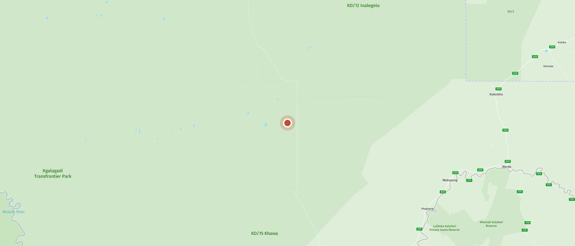 Map: Monamodi Campsite