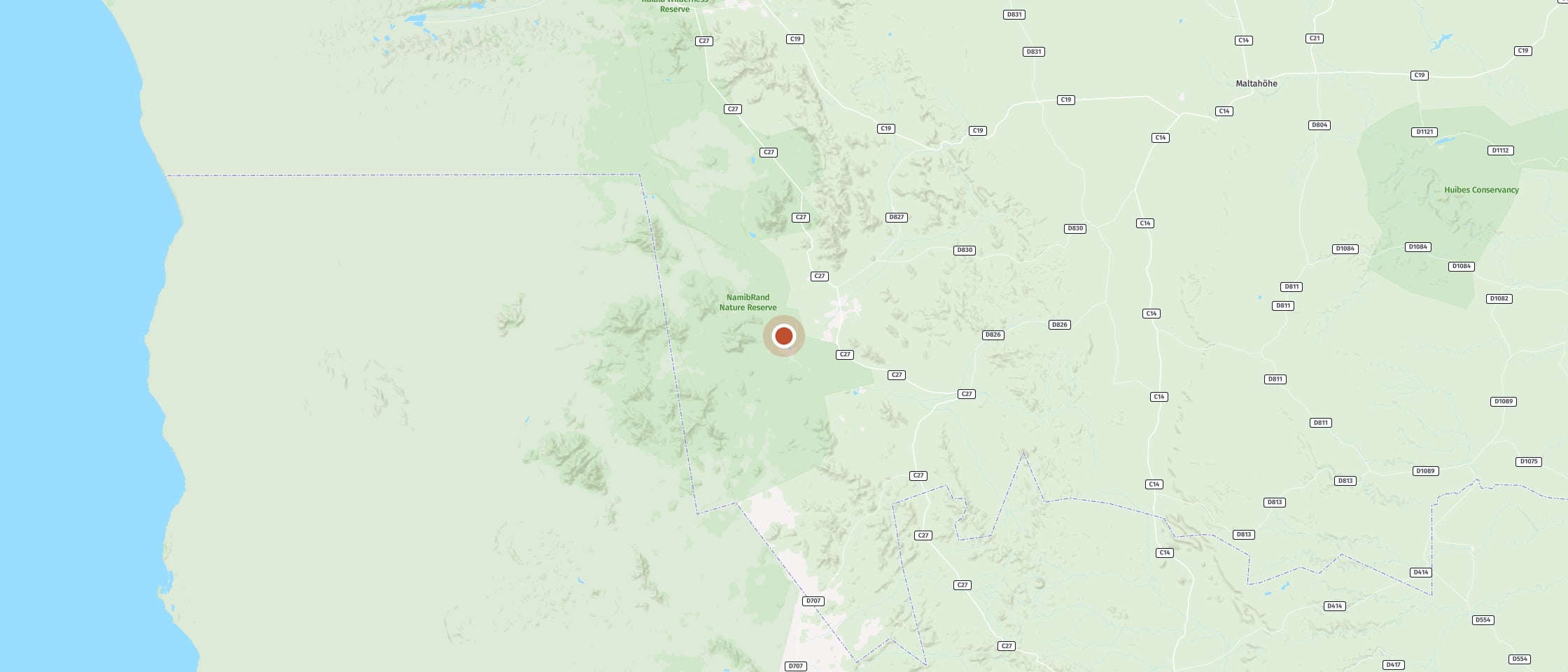 Map: NamibRand Family Hideout Campsite