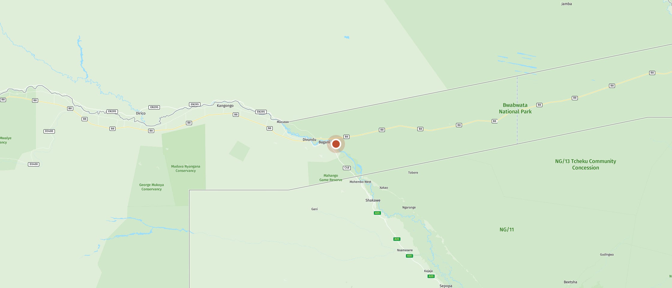 Karte: Ngepi Campsite