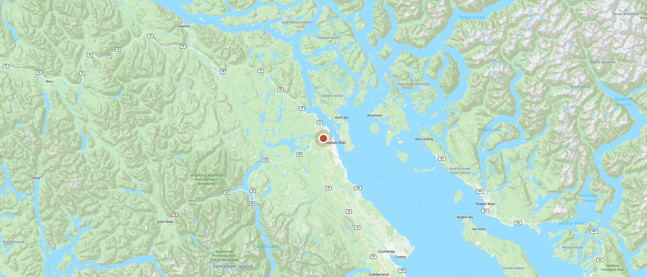 Karte: Quinsam Campground